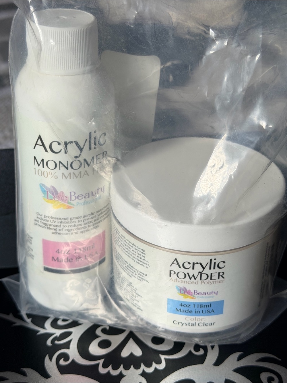new in bag! acrylic nail powder/monomer no return